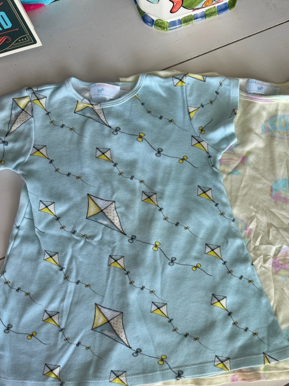Kids 4t dresses Sal & Pimenta Short-Sleeve dresses - Light Blue & light yellow